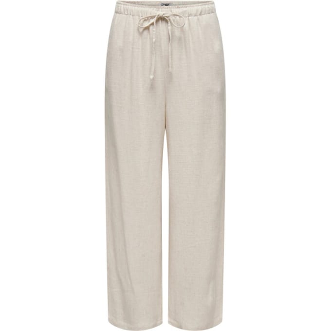 ONLY ONLSIESTA MW PULL-UP LINEN BL PNT NOOS Dames Broeken - Moonbeam