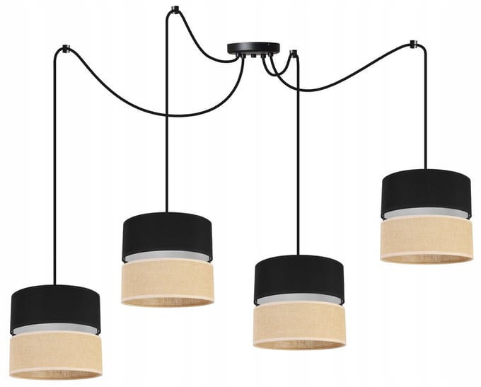 Hanglamp Jute Spider Loftlamp Kaap Boho 20cm - 4 lichtpunten