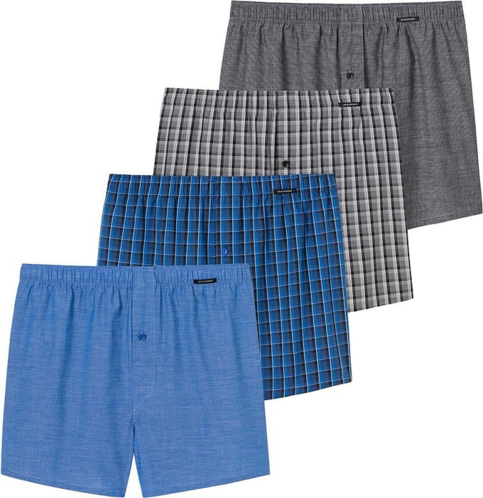 SCHIESSER Geweven boxershorts Verpakking van 4