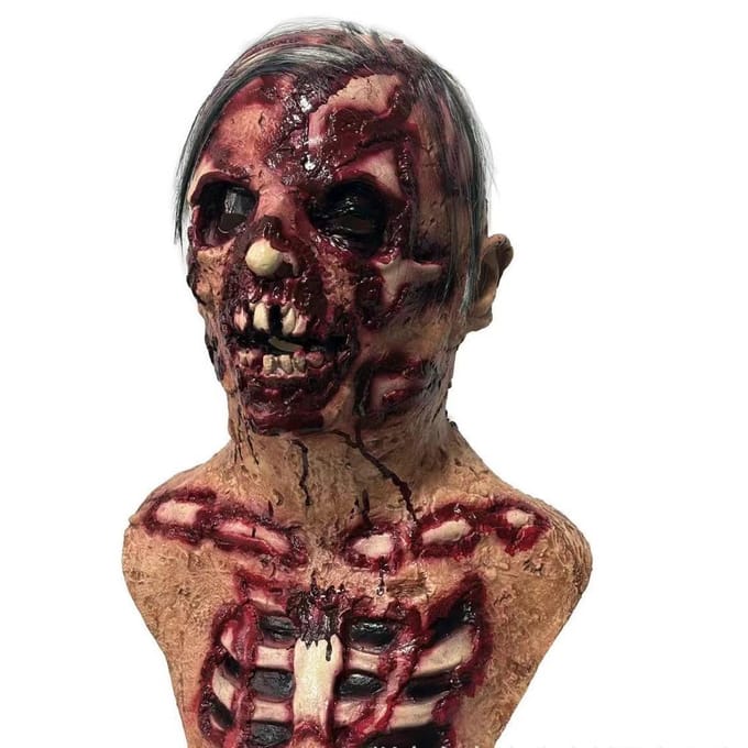 Horror Halloween latex masker, make-up feest decoratie rekwisieten rood