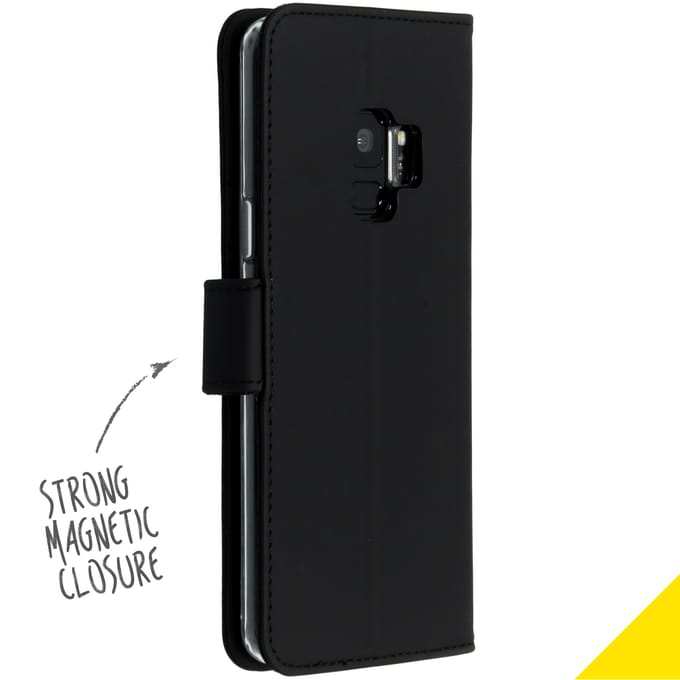 Accezz Hoesje - Geschikt voor Samsung Galaxy S9 - Wallet Softcase Bookcase - Zwart
