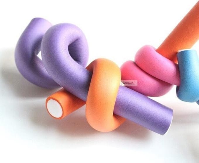 WiseGoods Foam Papillotten Haarkrullers - Zachte Krulspelden zonder Hitte - Softsticks Curlers Haarrollers - 10 stuks