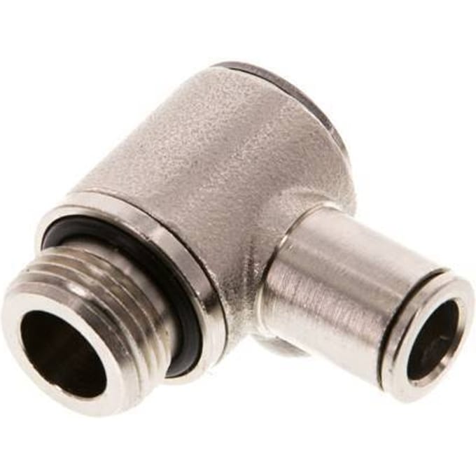 8mm x G3/8'' 90 graden L-vorm Messing Insteekfitting Buitendraad Draaibaar NBR