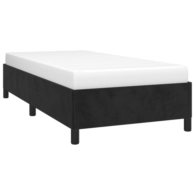 vidaXL - Bedframe - zonder - matras - 100x200 - cm - fluweel - zwart
