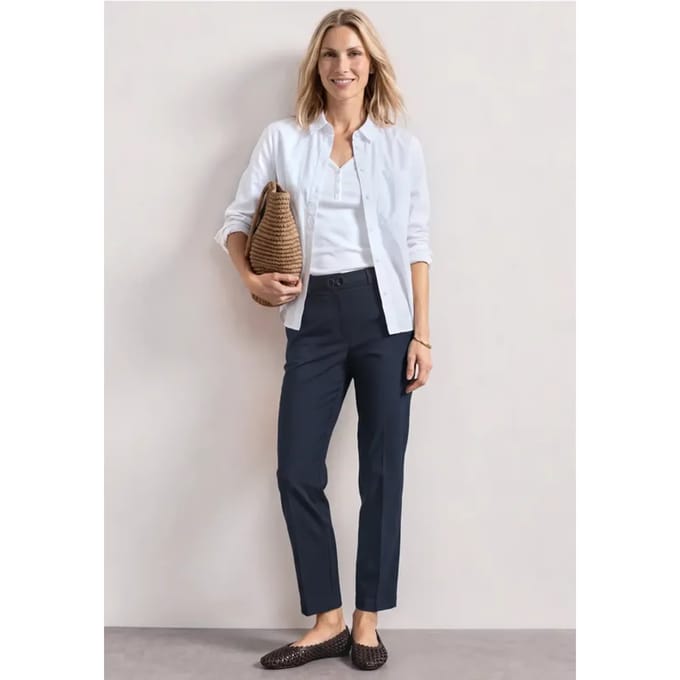 Slim Leg broek met gespdetails