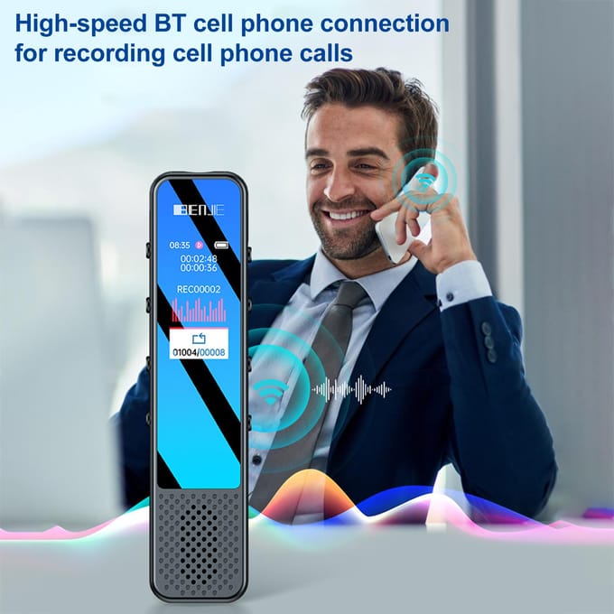 G6 BT Call Recording Professionele spraakrecorder 3 microfoon surround-opname Snelle one-touch-opname 64GB