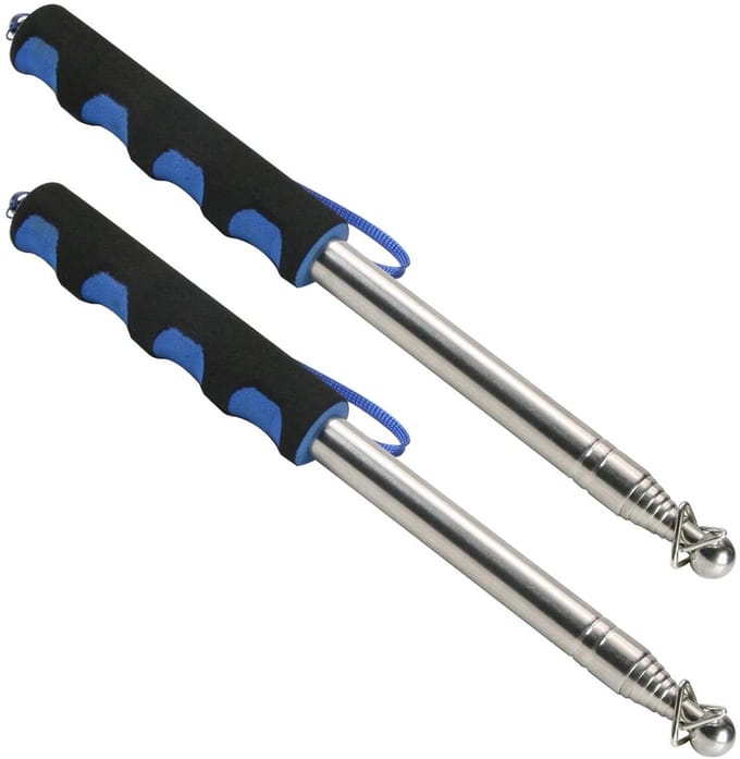 Othmro 2pcs Telescopic Teachers Pointer, Teachers Pointer Stick, Extendable Hand Pointer Retractable Class Whiteboard Pointer Extendable for Teachers, Guides, Coach Extend to 63 inch