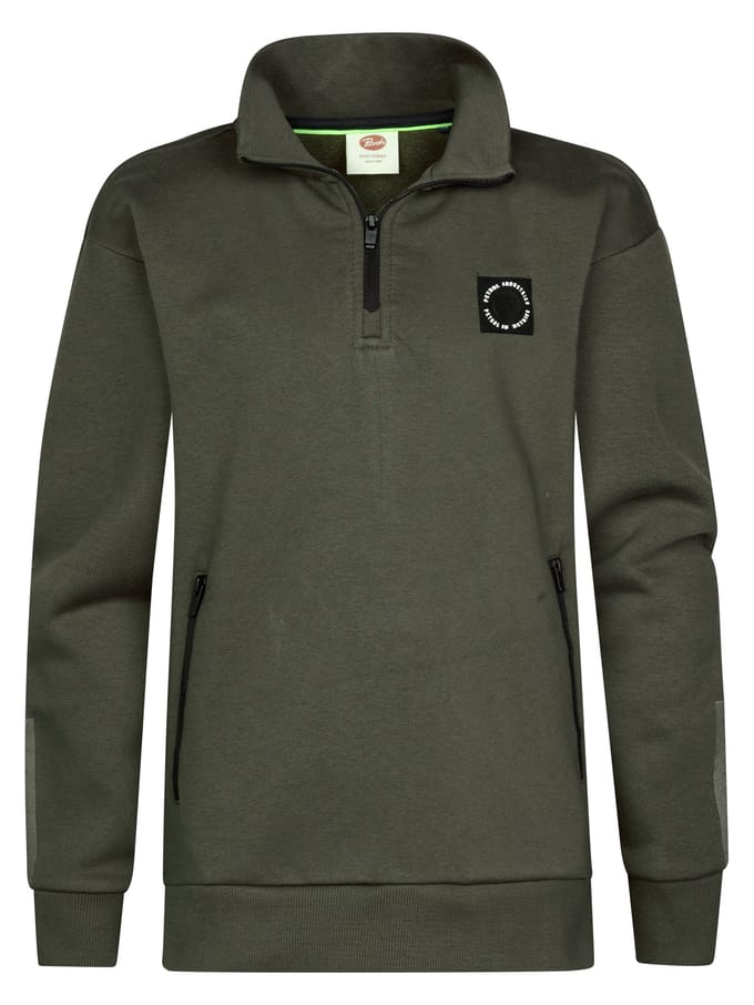 Petrol Industries - Jongens Half-zip sweater Millhaven - Zwart - Maat 152