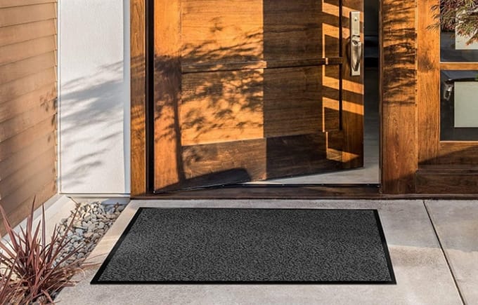 Dutchers.® Schoonloopmat - Droogloopmat - Deurmat - Binnen - Wasbaar - Antislip - Vinyl Achterkant – 90x120 cm – Antraciet
