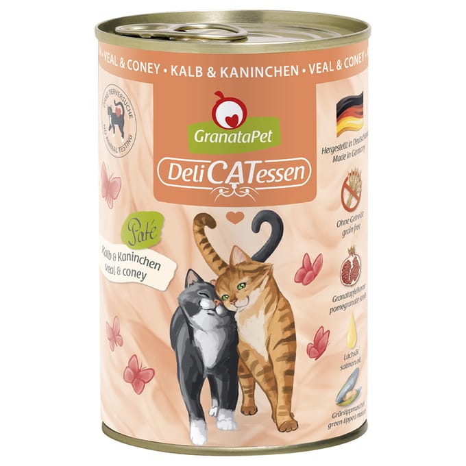 Probeerpakket GranataPet DeliCatessen 24 x 400 g Kattenvoer - Kalf & Konijn