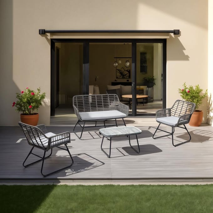 Tuinset RIVIERA - Zwart/grijs