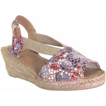 Leren espadrille met middelhoge sleehak en open achterkant | TEIDE-PM