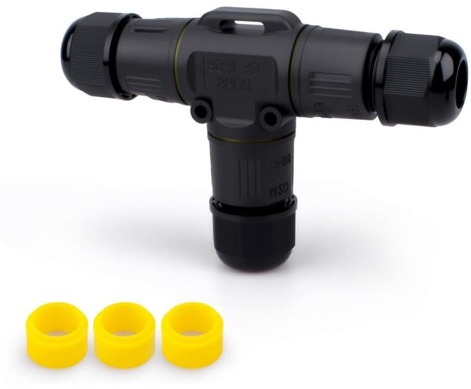 Solidchoice - T Type Waterdichte Buiten Kabelconnector met 3 Polen