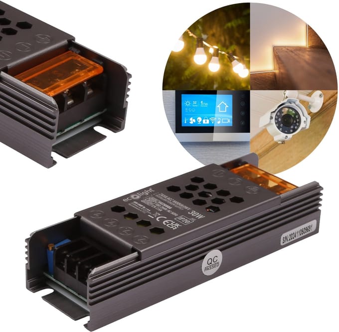 Modulaire voeding LED 30W 12V 2.5A SLIM IP20 114x37x24 mm