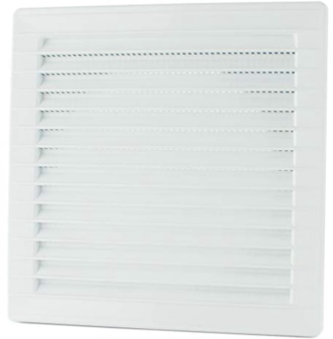 Ventilatierooster vierkant met Insectenbescherming - Ø 100 110 120 125 150 mm
