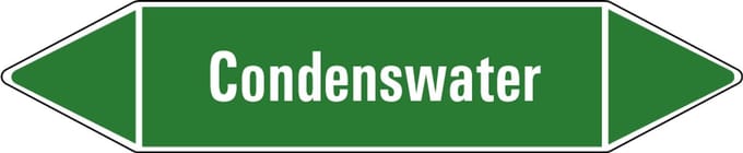 Condenswater leidingmarkering op vel 252 x 52 mm - 3 per vel
