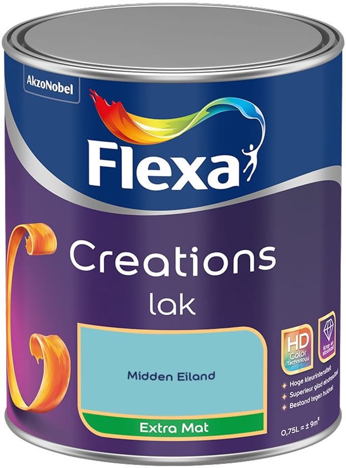 Flexa - Creations Lak Extra Mat - Midden Eiland - Mengverf - 750 Ml