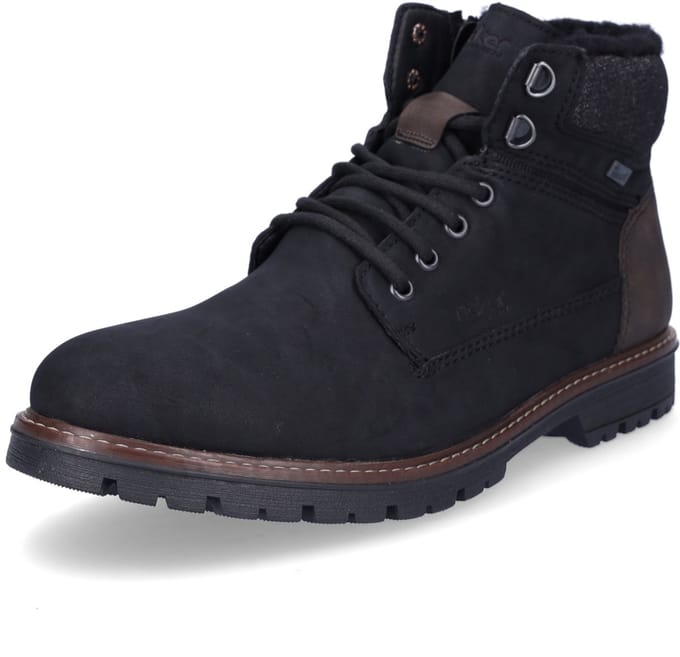 Rieker heren veterboot zwart