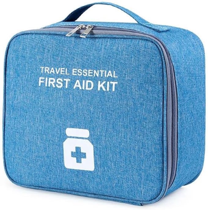 Azalia EHBO Tas – Waterdicht, Compact & Draagbaar – Voor Thuis, Auto & Reizen (blauw)