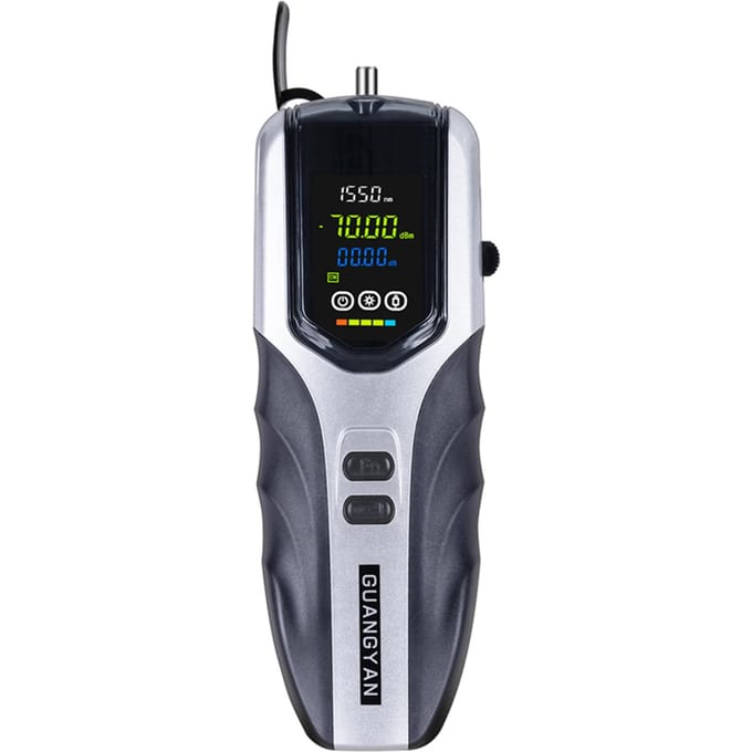 Draagbare optische vermogensmeter -70~+3dBm Oplaadbare optische vermogenstester Draagbare digitale mini zwart