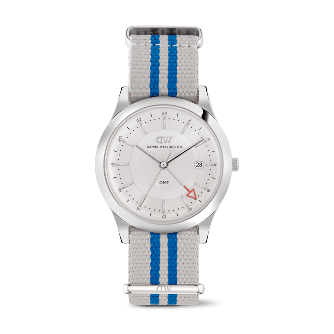 Daniel Wellington DW Watch Pathfinder GMT Rowden Frost-White Silver 39mm