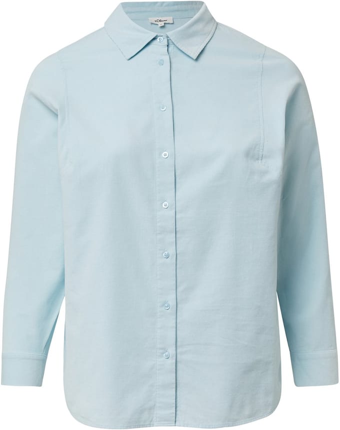 s.Oliver - female - Blouse van fijn ribfluweel met overhemdkraag