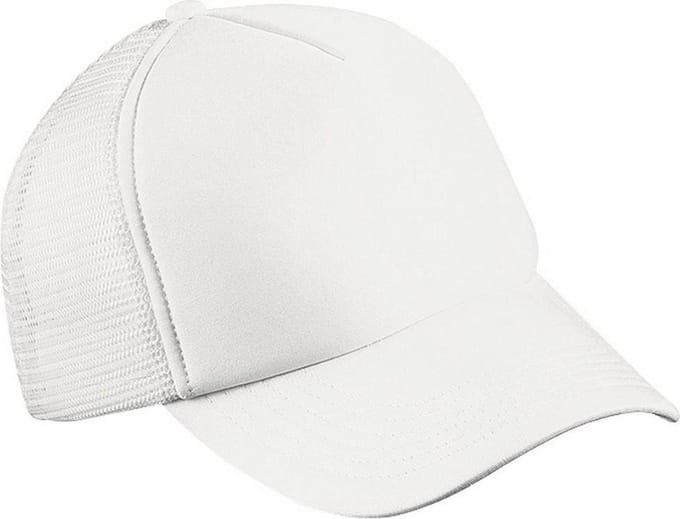 Myrtle Beach Volwassenen Unisex 5 Panel Polyester Mesh Cap (Wit)