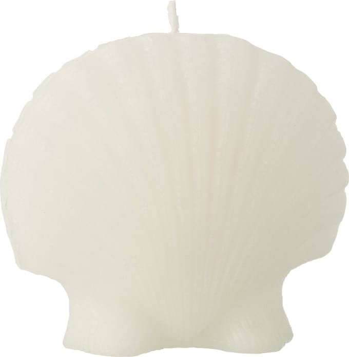 J-Line kaars Schelp - wit - large - 8U