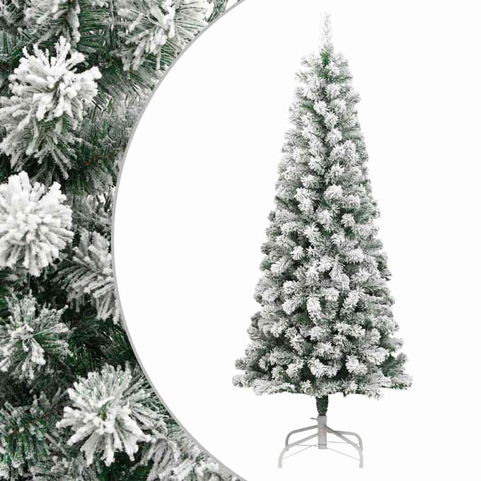 vidaXL - Kunstkerstboom - met - scharnieren - en - sneeuw - 180 - cm