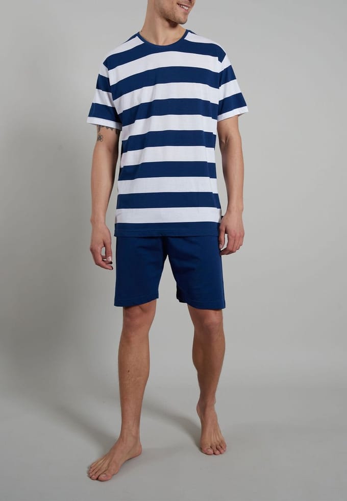 CECEBA Pure Cotton Heren Shortama - Blauw - Maat 6XL