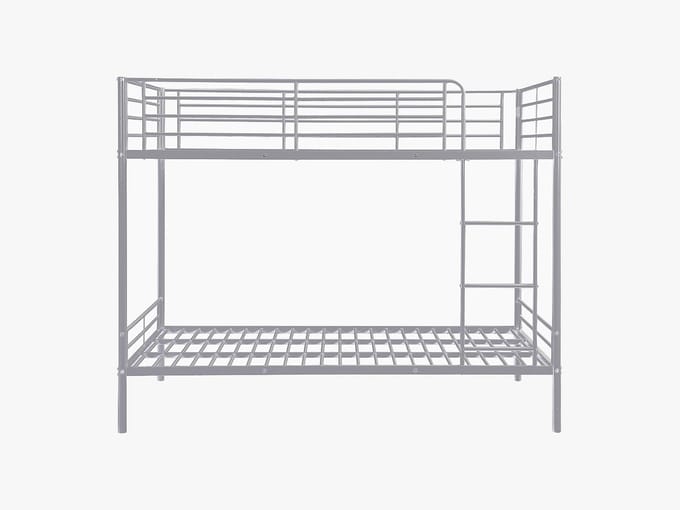 Vente-unique Stapelbed metaal zilverkleurig 120 x 190 cm