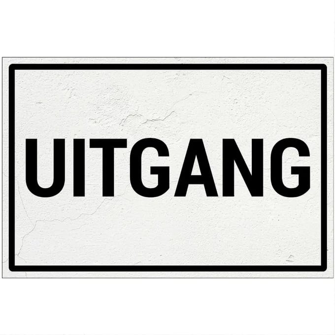 Uitgang bord | Forex Re materiaal | 30 x 20 cm