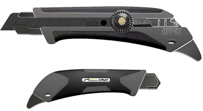 Olfa Cutter Heavy duty cutter GRAY met wheel LOCK L5/gry