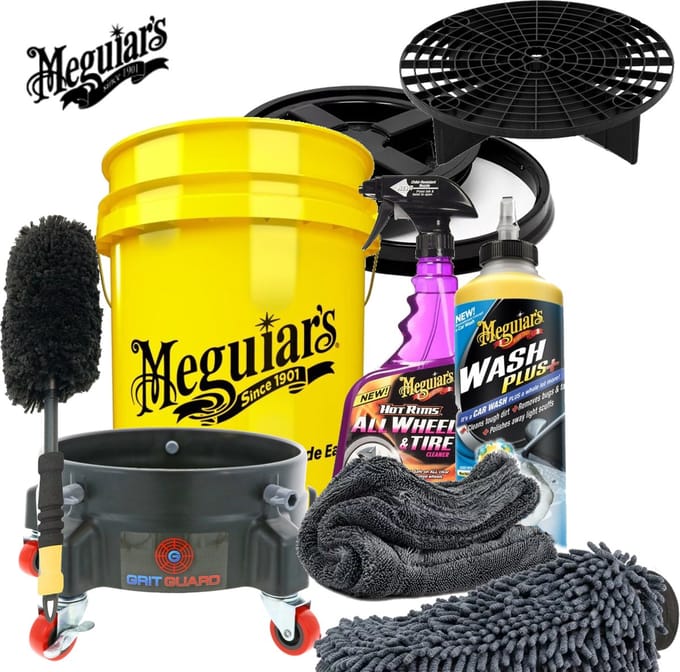 Meguiars Carcare set - gamma velgenborstel - autowas hot rims wheel cleaner