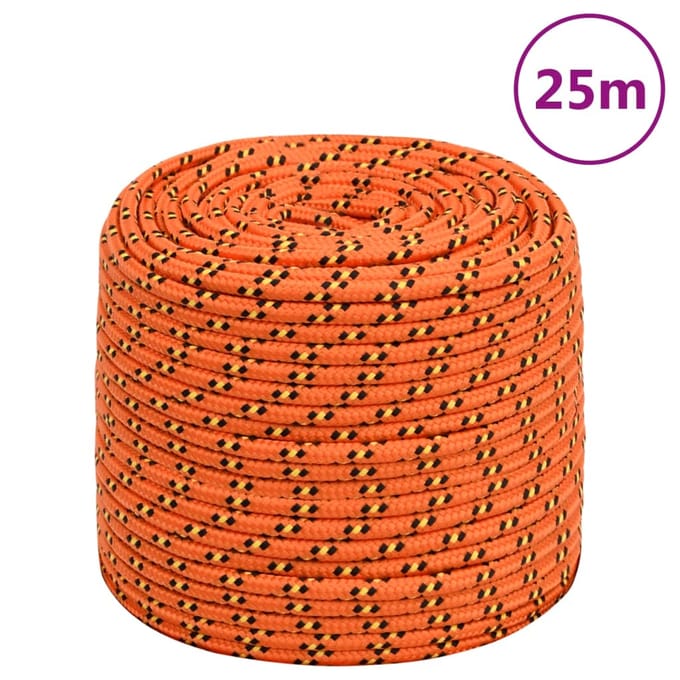 vidaXL - Boottouw - 10 - mm - 25 - m - polypropyleen - oranje