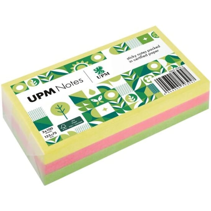 3x 100 bladen herkleefbare notes »5855-21PG-3« verpakt in glasfolie - brillantmi