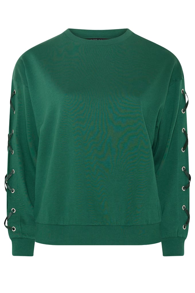 Limited Collection Groen Sweatshirt Met Oogjes En Veter Size 48