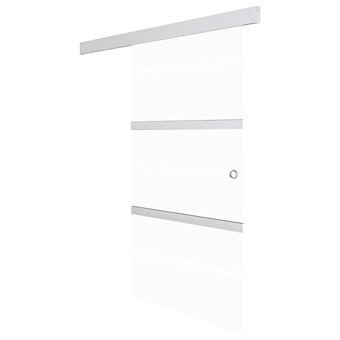 vidaXL - Schuifdeur - met - zachte - stops - 90x205 - cm - ESG-glas - en - aluminium