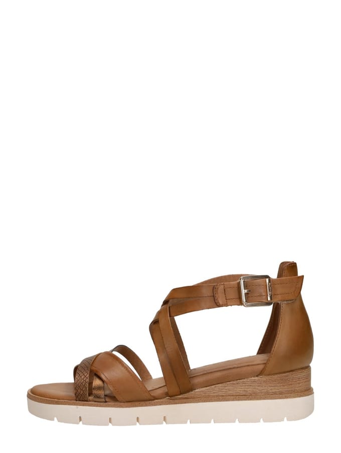 Tamaris Sandalen Plat Sandalen Plat - Cognac - Maat 42