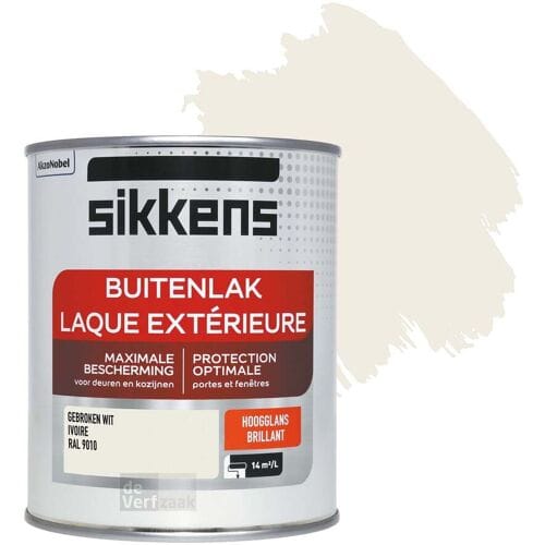 Sikkens - Buitenlak Hoogglans - Ral 9010 - 750 Ml