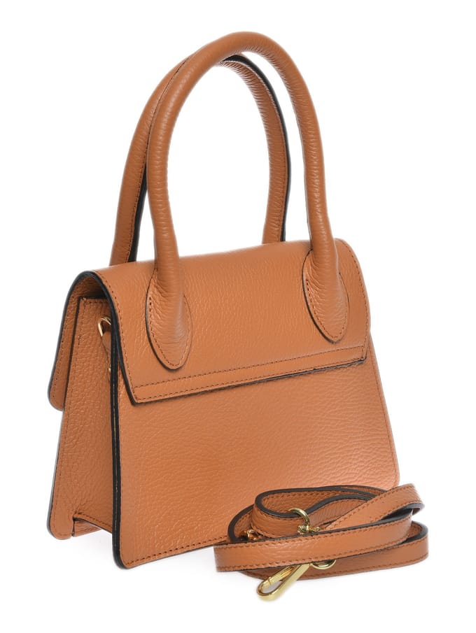 Luisa Vannini Brown Rundleer Tas