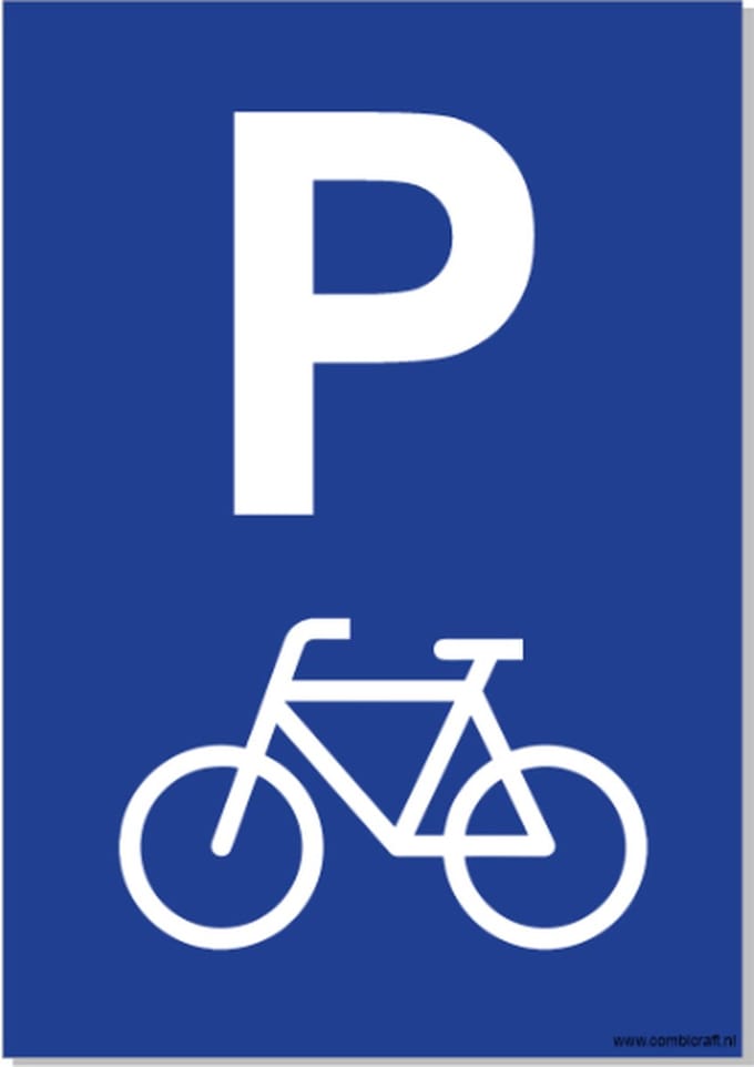 CombiCraft bord Parkeerplaats Fiets - 21x30cm