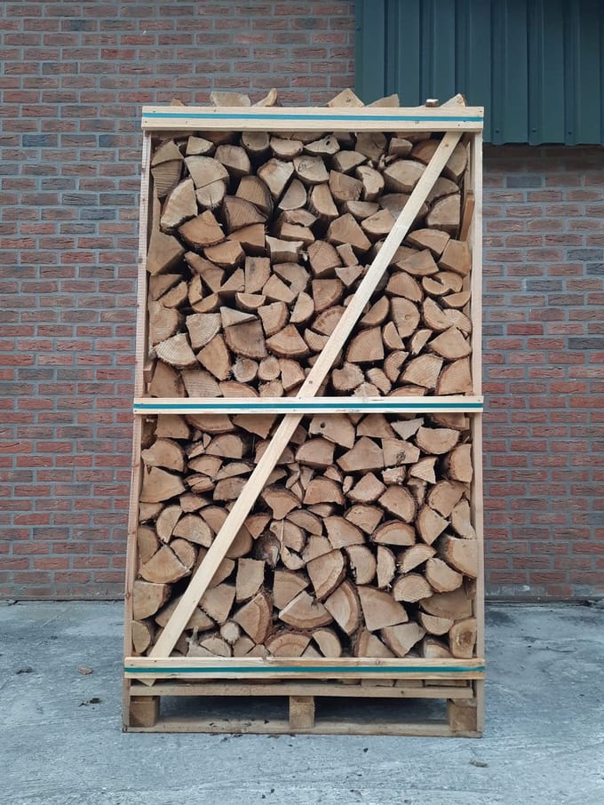 Haardhout mix, Eik, Berk, Els | 3 XXL pallets 2,0 kuub strak gestapeld