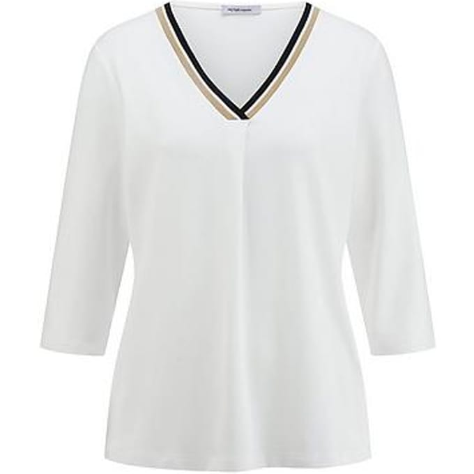 Shirt V-hals Van Peter Hahn wit