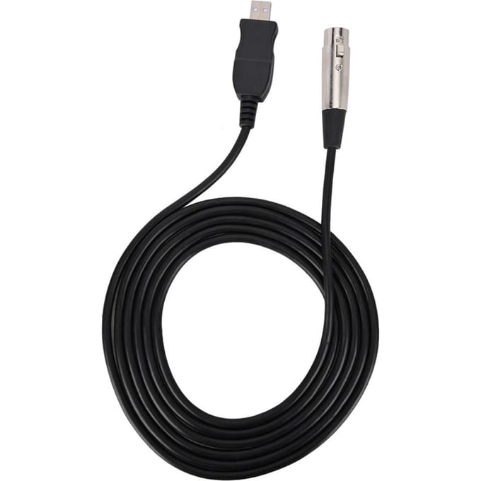 Microfoon Link Adapter Kabel XLR Vrouwelijk naar USB MIC Link Zwarte Kabellijn