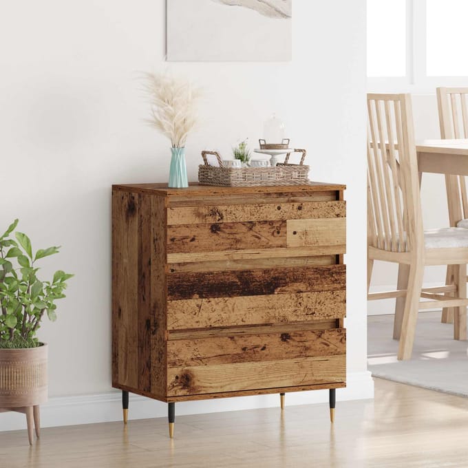 vidaXL Dressoir Oud Hout 60 x 35 x 70 cm Bewerkt hout