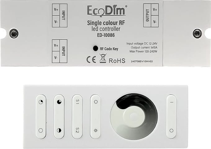 LED Strip Afstandsbediening Set met Controller Enkelkleurig - EcoDim