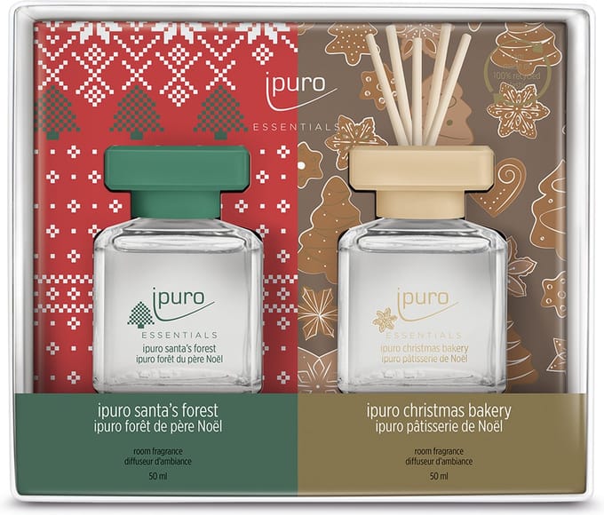 Ipuro Geurdiffuser Christmas Bakery/Santa's Forest 2 x 50ml