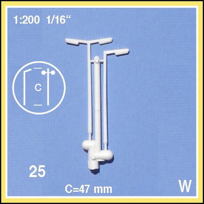 Schulcz Lantaarnpaal 5 stuks 1:200 wit