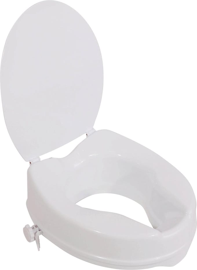 Aidapt Toiletverhoger 10 cm - Met deksel ergonomisch - Wit